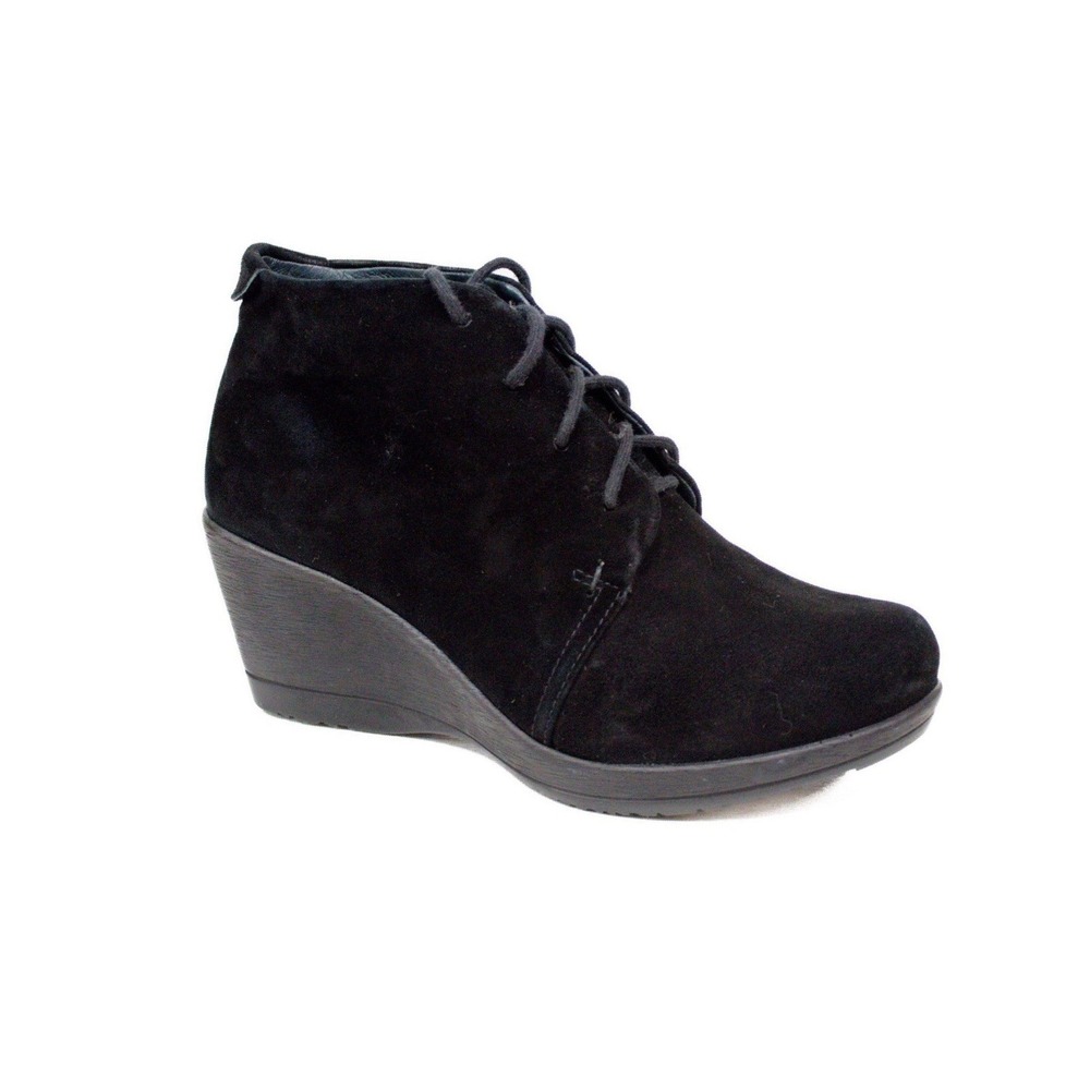 Dansko Renee Black Suede Booties Women's Size 37 EU/ 7 US -Modern Chic